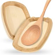 Laboos Premium Bamboo Spoon Rest Natural Wooden Spoon Holder for All Kinds Of Spoons, Spatulas, Ladles, Teaspoons and Cooking Utensils Prevent messes in your kitchen or dining room