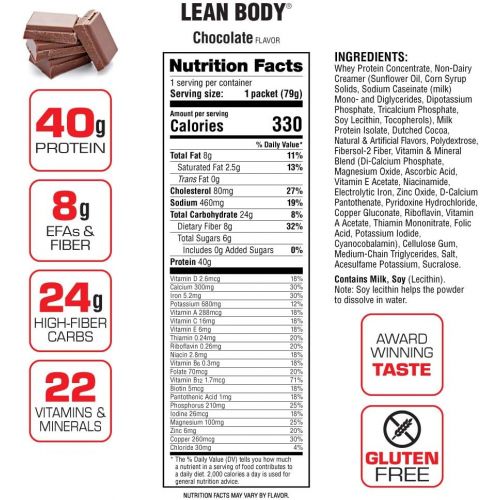  Labrada Nutrition Lean Body - Vanilla Ice Cream - Box of 80 Packets - 2.78 oz (79 g) each