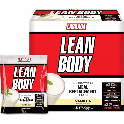  Labrada Nutrition Lean Body - Vanilla Ice Cream - Box of 80 Packets - 2.78 oz (79 g) each