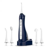 [아마존 핫딜]  [아마존핫딜]Lachen Elektrische Munddusche Kabellos, Aufladbar und Tragbar fuer Reise, Oral Irrigator Dental Water Flosser mit 220ml Wassertank 3 Druckmodi 5 verschiedene Duesen fuer Zahnpflege, a