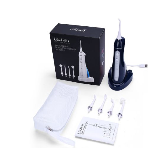  [아마존 핫딜]  [아마존핫딜]Lachen Elektrische Munddusche Kabellos, Aufladbar und Tragbar fuer Reise, Oral Irrigator Dental Water Flosser mit 220ml Wassertank 3 Druckmodi 5 verschiedene Duesen fuer Zahnpflege, a