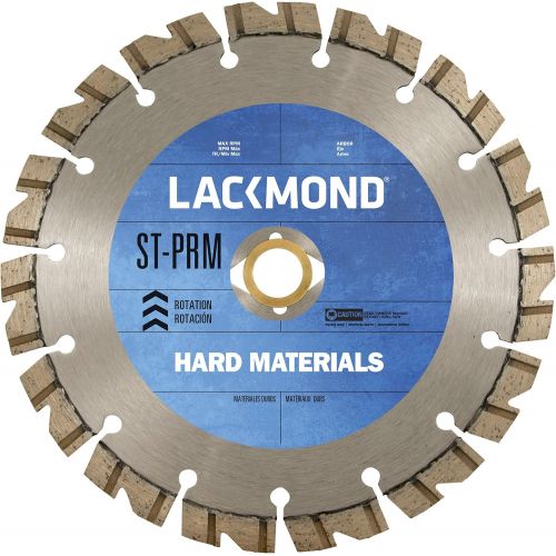  Lackmond ST-PRM WetDry Hard Materials Saw Blade - 10 Multi Surface Cutting Tool with Notch-Turbo Segmented Rim for Fast Cutting & 78 - DM - 58 Arbor - ST10PRM