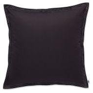 Lacoste Washed Sateen Square Throw Pillow in Iron