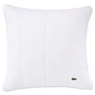 Lacoste Quilted Pique Square Throw Pillow in White