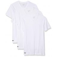 Lacoste Mens 100% Cotton V-Neck T-Shirt, 3 Pack
