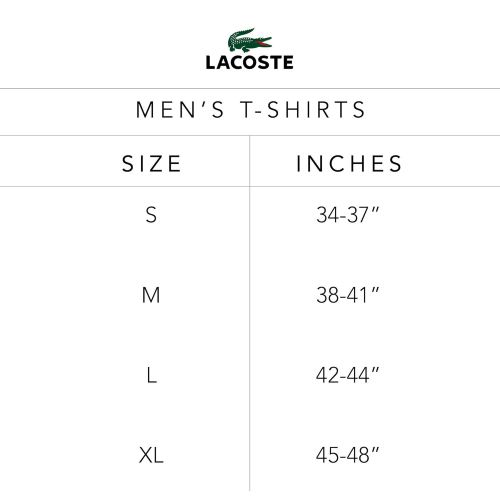 라코스테 Lacoste Mens 100% Cotton V-Neck T-Shirt, 3 Pack