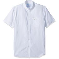 Lacoste Mens Short Sleeve Oxford Button Down Collar Regular Fit Woven Shirt