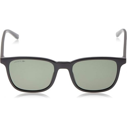 라코스테 Lacoste Men's Stripes & Piping Rectangular Sunglasses