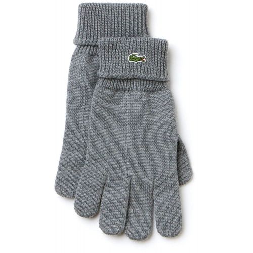 라코스테 Lacoste Mens Croc Gloves, Grey