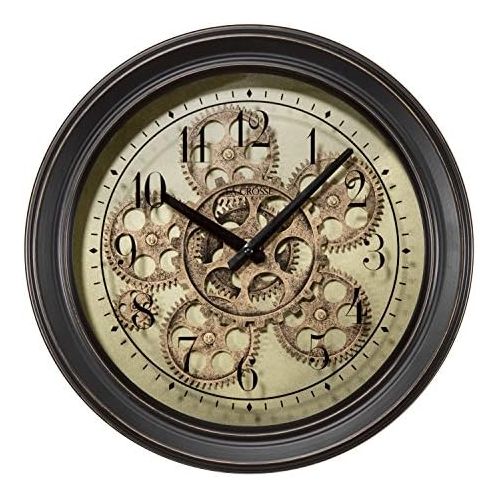  Lacrosse BBB85289 13 in. Metal Clock with Working Gears