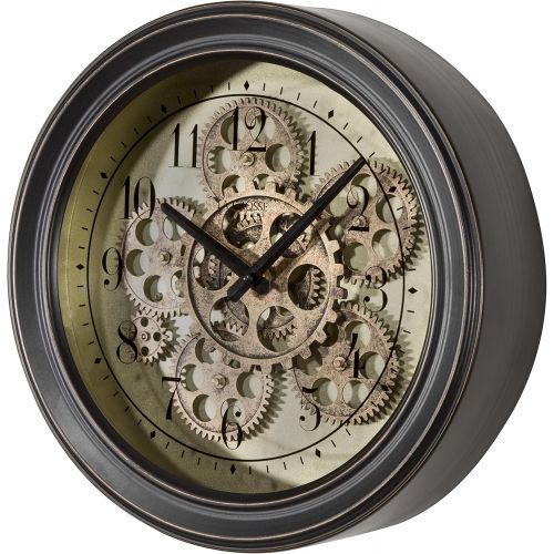  Lacrosse BBB85289 13 in. Metal Clock with Working Gears