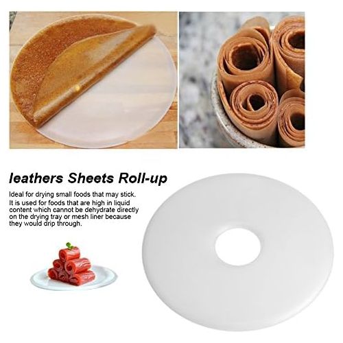  [아마존베스트]Ladieshow Round Silicone Dehydrator Leaves, Premium Non-Stick Dehydrate Tray for Fruit Dryer Mesh, Food Dehydror Food Dryer Fruit Roller Leather Leaves Roll Up