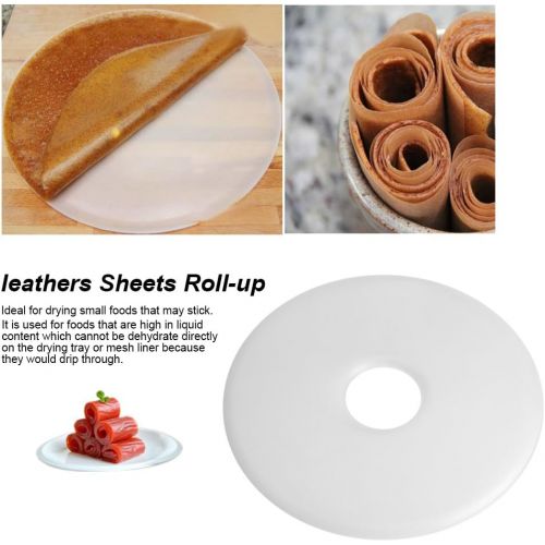  [아마존베스트]Ladieshow Round Silicone Dehydrator Leaves, Premium Non-Stick Dehydrate Tray for Fruit Dryer Mesh, Food Dehydror Food Dryer Fruit Roller Leather Leaves Roll Up