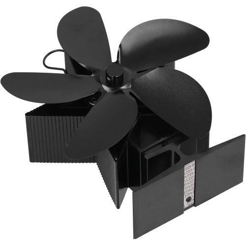  Ladieshow 5 Blade Fireplace Fan Stove Fan Eco Friendly Circulate Heat Powered Wood Stove Fan for Wood Stove Fireplace