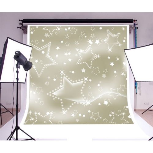  Laeacco Vinyl 8x8ft Photography Background Stars Light Wave Brilliant Silver Starry Background Hot Chocolate Fantasy Christmas Festive Cartoon Background Children Girls Birthday Pa