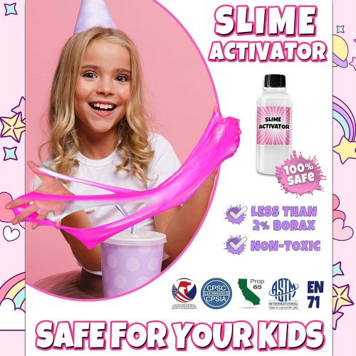  [아마존베스트]Slime Kit for Girls - 2 in 1 - DIY Slime Making Kit PLUS Slime Supplies Kit - All-Inclusive [57 Pieces Set] DIY Slime Kit With Instant Snow, Clear Glue, Foam Balls, Slime Glue, Whi