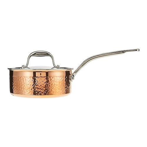  Martellata Copper 2-Quart Covered Saucepan