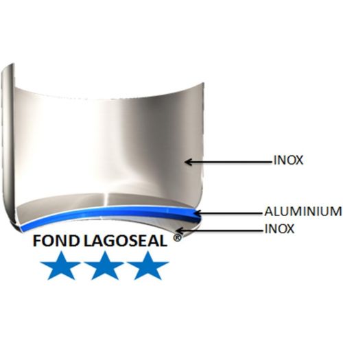  Lagostina 12895040125 Tempra Pfanne 24 cm, induktionsgeeignet, unversiegelt, Edelstahl