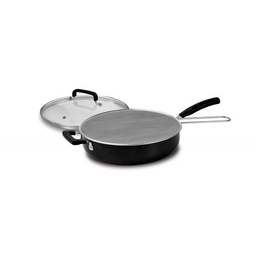  Lagostina Multicook Schmorpfanne mit Stiel und Griff, Antihaftbeschichtung, Aluminium, schwarz, Durchmesser 30cm