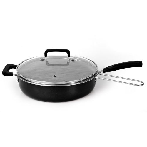  Lagostina Multicook Schmorpfanne mit Stiel und Griff, Antihaftbeschichtung, Aluminium, schwarz, Durchmesser 30cm