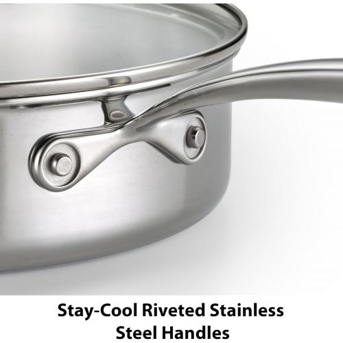  [아마존베스트]Lagostina Q940SC64 Tri-Ply Stainless Steel Multiclad Dishwasher Safe Oven Safe Metal Lid Cookware Set , 12-Piece, Silver