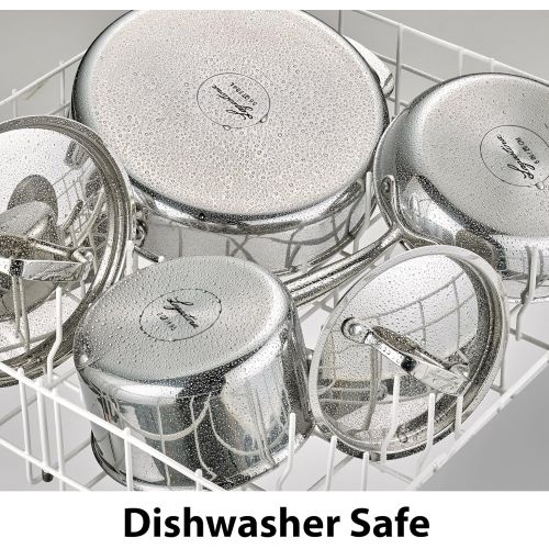  [아마존베스트]Lagostina Q940SC64 Tri-Ply Stainless Steel Multiclad Dishwasher Safe Oven Safe Metal Lid Cookware Set , 12-Piece, Silver