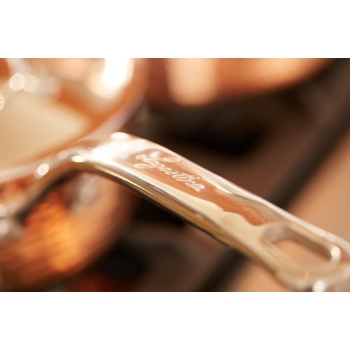  Lagostina Martellata Hammered Copper 18/10 Tri-Ply Stainless Steel Cookware Set, 10-Piece, Copper