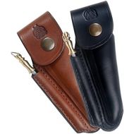 Laguiole Actiforge Shaped leather sheath for Laguiole with sharpener - Color - Brown direct from France