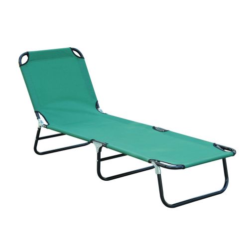  Laguna Green New Bed Beach Pool Chair Fold Outdoor Sun Chaise Lounge Recliner Patio Camping Cot