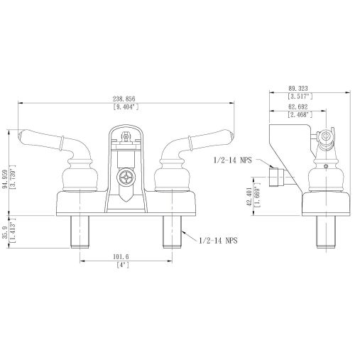  Laguna Brass 2001BN/3210BN/4120BN RV Bathroom and Tub Faucet with Matching Hand Shower Combo Brushed Nickel Finish