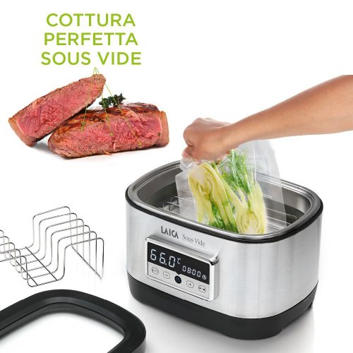  Laica SVC200, Sous Vide Garer, Edelstahl/Schwarz