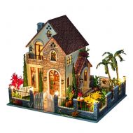 Laideyilan DIY Wooden Dollhouse Kit, Hand-Assembled DIY Houses- Love Apartments for Birthday Gift and Home Decoration