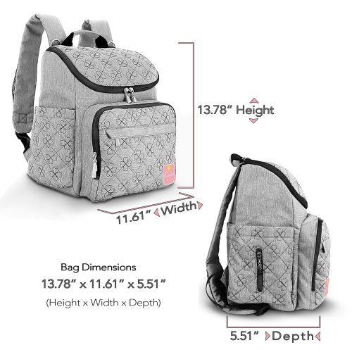  Laine Baby Diaper Bag Backpack  Stylish Modern Baby Backpack for Mom or Dad | Insulated Bottle Holders &...