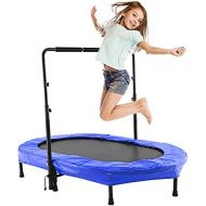 [아마존베스트]Laiozyen Fitness Trampoline Mini Foldable Trampoline, Height Adjustable Handle, Childrens Trampoline Garden Trampoline for Children Adults, Max up to 100 kg