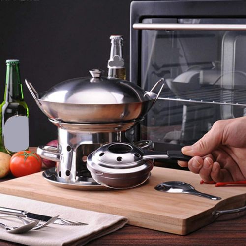  [아마존베스트]laiyin Stainless Steel Fondue Burner, Alcohol Burner for Fondue, Portable Mini Fondue Pot Burner, Stainless Steel Mixing Burner for Heating Fondue