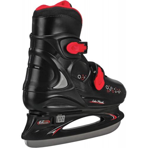  Lake Placid Pamir Boys Adjustable Ice Skates Black/Red Small (11-1)