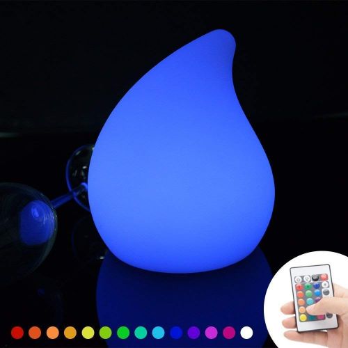  LakeMono LED Table Mood Light, Battery Powered Portable Adorable Silicone Water Drop Lamp for Children Bedroom Decor Lamp