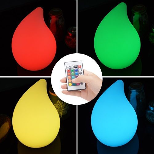  LakeMono LED Table Mood Light, Battery Powered Portable Adorable Silicone Water Drop Lamp for Children Bedroom Decor Lamp