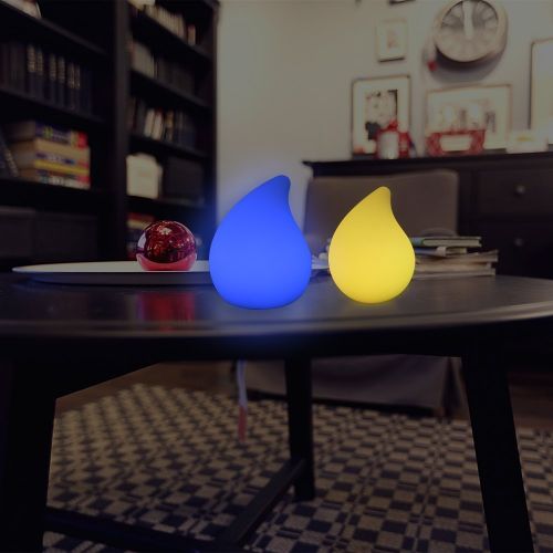  LakeMono LED Table Mood Light, Battery Powered Portable Adorable Silicone Water Drop Lamp for Children Bedroom Decor Lamp