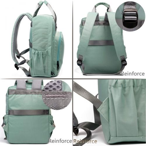  Lakeausy LakeAusY Stylish Baby Diaper Bag Backpack Nappy Travel Laptop Bag Purse with Stroller Strap for Mom...