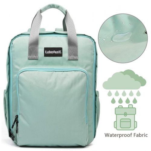  Lakeausy LakeAusY Cute Pink Diaper Bag Tote Nappy Backpack Waterproof Designer Multi-Function Large...