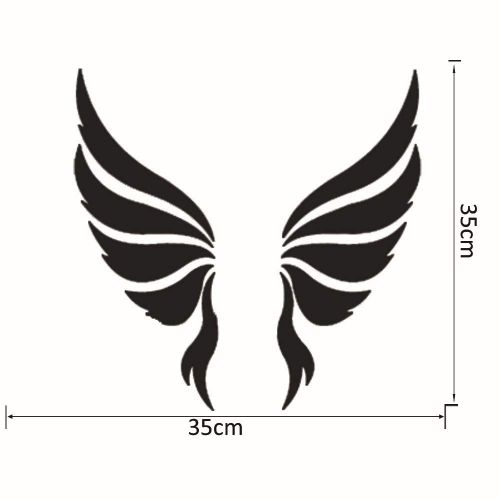  Lakesidehome Angel Wings 3535cm, Gold Creative Cartoon Nordic Style Acrylic Mirror Stickers Decorative Wall Stickers Mirror Makeup Mirror Removable Waterproof