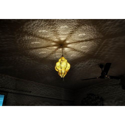  Lalhaveli Indian Morrocan Metal Ceiling Light Pendant 20 x 10 Inch (Set of 2 Pc)