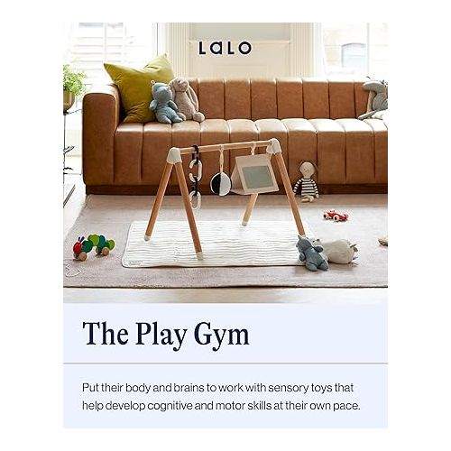  Lalo Baby Gym & Playmat for Babies and Toddlers - Eco-Friendly Oatmeal Playmat - Baby Gym & Accessories is Easy to Assemble & Clean - Go from Tummy Time to Story Time