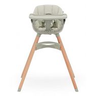 Lalo The Chair Convertible 3-in-1 High Chair - Wooden High Chair for Babies & Toddlers, Baby High Chair with Dishwasher Safe Tray, Adjustable Footrest & Machine Washable High Chair Cushion, Sage
