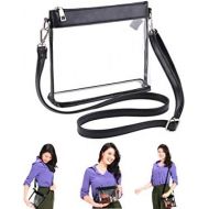 lambor Clear Purse Fashion PVC Stadium Approved Transparent Bag Clear Crossbody Shoulder Messenger Bag