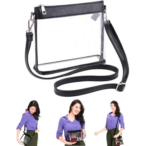  lambor Clear Purse Fashion PVC Stadium Approved Transparent Bag Clear Crossbody Shoulder Messenger Bag