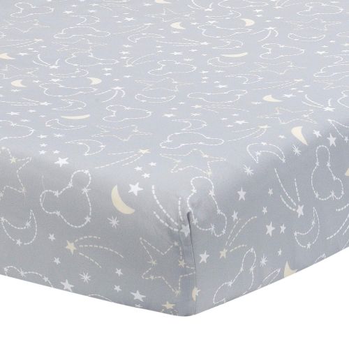  Disney Baby Mickey Mouse Gray/Yellow Celestial Fitted Crib Sheet by Lambs & Ivy