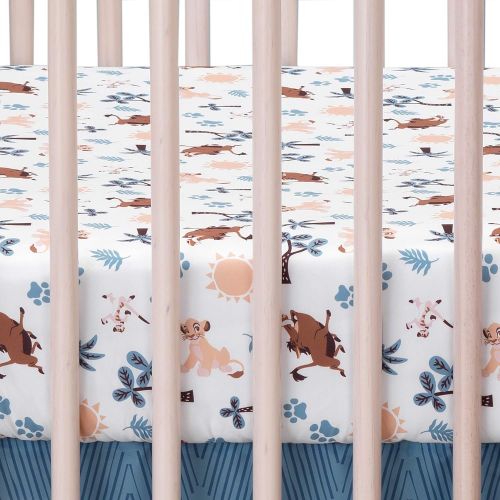  Lambs & Ivy Lion King Adventure Fitted Crib Sheet, Multicolor