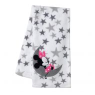 Lambs & Ivy Disney Baby Minnie Mouse Fleece Baby Blanket, Gray/White